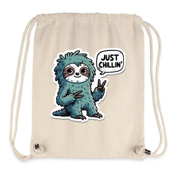 Just Chillin Sloth Sticker - Stanley/Stella Recycled Gym Bag - natural - Front