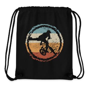 Cascade BMX rétro au coucher du soleil - Sac à cordon recyclé Stanley/Stella - noir - Devant