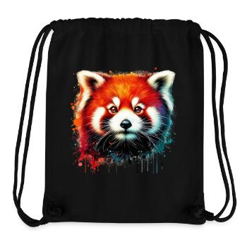 Red panda - Stanley/Stella Recycled Gym Bag - black - Front
