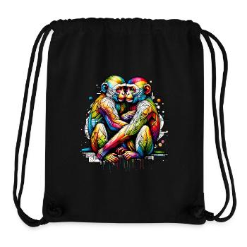 Neon Nexus - Embrace Monkeys - Stanley/Stella recycelter Gym Bag - Schwarz - Vorne