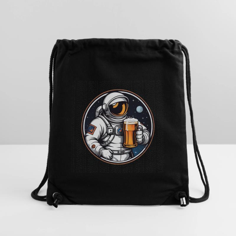 Astronaute avec de la bière dans l’espace Sac à cordon recyclé Stanley/Stella