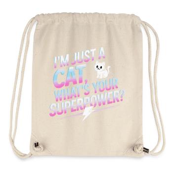 Ermächtigendes Katzen-Cartoon-Zitat-Design - Stanley/Stella recycelter Gym Bag - Naturweiß - Vorne