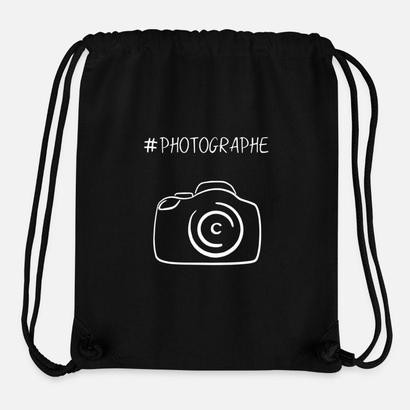 hashtag photographe, professionnel photo - Sac à cordon recyclé Stanley/Stella - noir