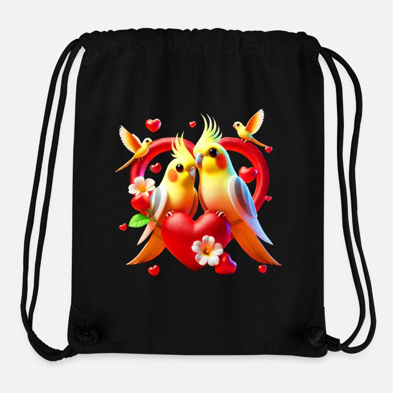 Cœur de nymphe (03) - Sac à cordon recyclé Stanley/Stella - noir