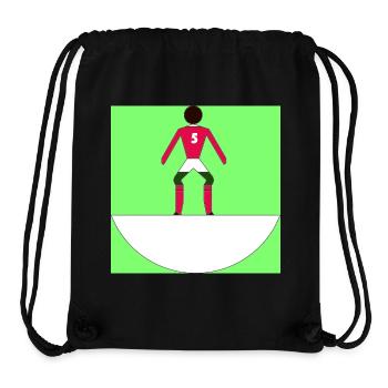 Subbuteo-Athlet Nummer 5 auf dem grünen Feld - Stanley/Stella recycelter Gym Bag - Schwarz - Vorne