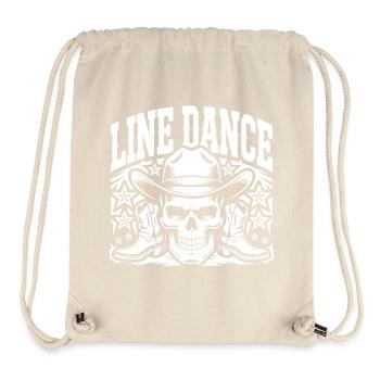 Line Dance Schädel Cowboy - Stanley/Stella recycelter Gym Bag - Naturweiß - Vorne