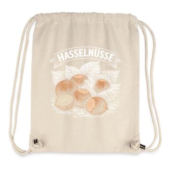 Haselnuss Vintage Illustration - Stanley/Stella recycelter Gym Bag - Naturweiß - Vorne
