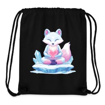 Pastell-Eisfuchs mit Herz - Stanley/Stella recycelter Gym Bag - Schwarz - Vorne
