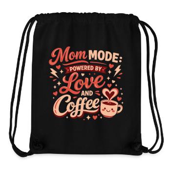 Mom Mode Kaffeeliebe - Stanley/Stella recycelter Gym Bag - Schwarz - Vorne
