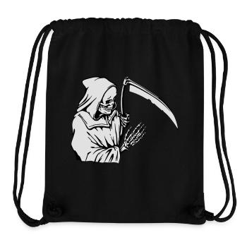 Sensenmann-Silhouette mit Sense - Stanley/Stella recycelter Gym Bag - Schwarz - Vorne