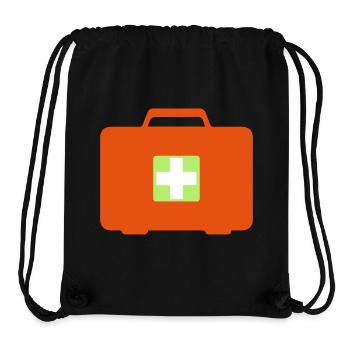 Trousse de premiers soins - Sac à cordon recyclé Stanley/Stella - noir - Devant