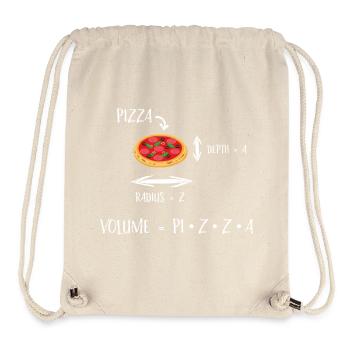 Pizza et maths - Mèmes | Drôles de mathématiques enseignement - Sac à cordon recyclé Stanley/Stella - blanc naturel - Devant
