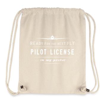 pilot license pilot major fly plane - Stanley/Stella Recycled Gym Bag - natural - Front