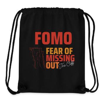 FOMO Club Cliff Typography - Stanley/Stella Recycled Gym Bag - black - Front