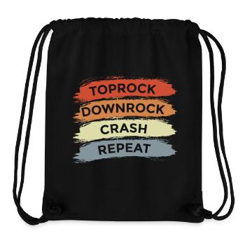 Toprock Downrock Crash Repeat - Stanley/Stella Recycled Gym Bag - black - Front