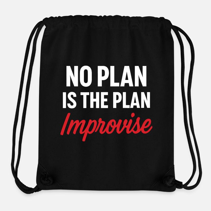 Motivational Message No Plan - Stanley/Stella Recycled Gym Bag - black