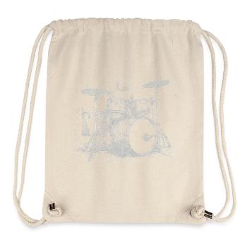 Katze Schlagzeug Drummer Musiker Vintage Kunst - Stanley/Stella recycelter Gym Bag - Naturweiß - Vorne
