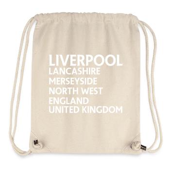 Liverpool – England Textdesign - Stanley/Stella recycelter Gym Bag - Naturweiß - Vorne