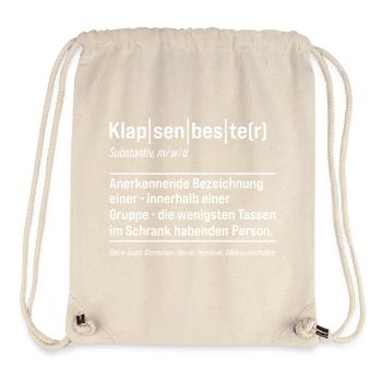 Klapsenbester Definition Fun Sprüche - Stanley/Stella recycelter Gym Bag - Naturweiß - Vorne