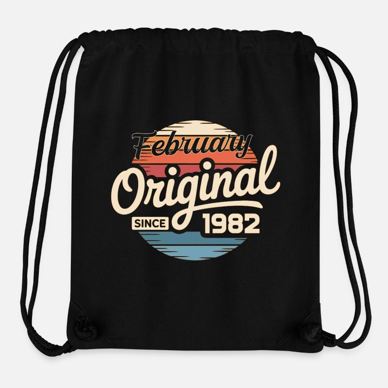 February 1982 Birthday present February 1982 - Stanley/Stella Recycled Gym Bag - black