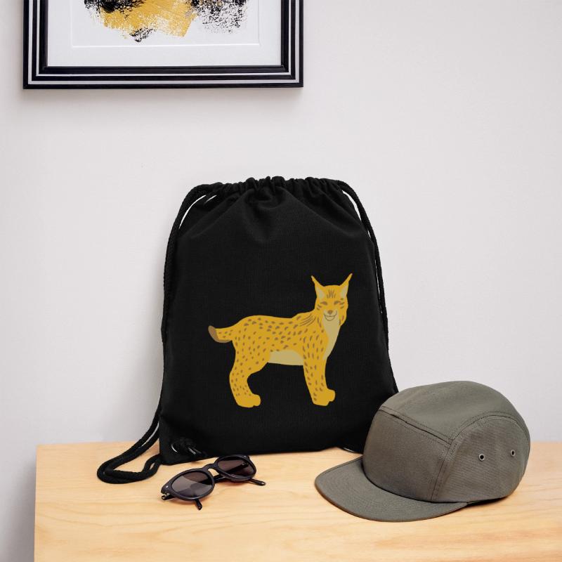 Lynx head front vector Stanley/Stella Recycled Gym Bag