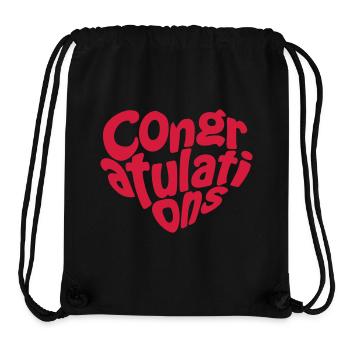 Congratulations | Gratulation - Stanley/Stella Recycled Gym Bag - black - Front