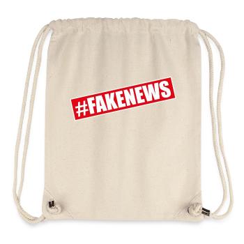 Hashtag Fake News Donald  - Sac à cordon recyclé Stanley/Stella - blanc naturel - Devant