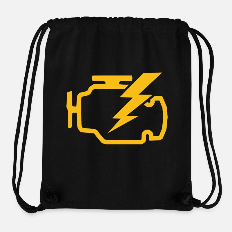 check engine light signe idée cadeau - Sac à cordon recyclé Stanley/Stella - noir