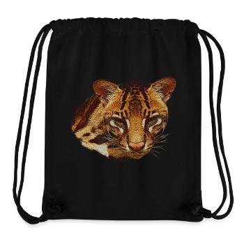 Ocelot Head, Big Cat, Animal Faces - Stanley/Stella Recycled Gym Bag - black - Front
