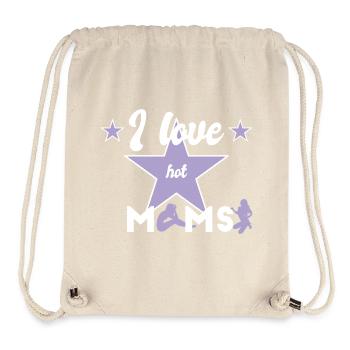 Hot Moms - I Love - Stanley/Stella recycelter Gym Bag - Naturweiß - Vorne