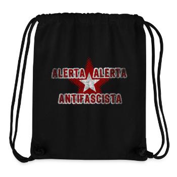 Spruch Stern Antifa - Stanley/Stella recycelter Gym Bag - Schwarz - Vorne