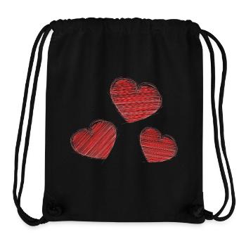 HERZ. HERZ. HEILIGER VALENTINSTAG. LIEBE. LIEBE. WEIHNACHTEN - Stanley/Stella recycelter Gym Bag - Schwarz - Vorne