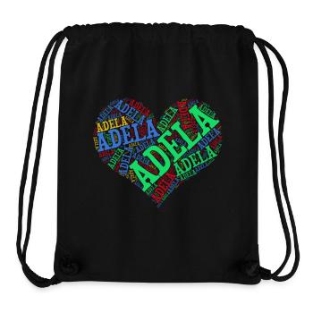 T-Shirt Adela Herz Wortwolke T-Shirt Geschenk - Stanley/Stella recycelter Gym Bag - Schwarz - Vorne