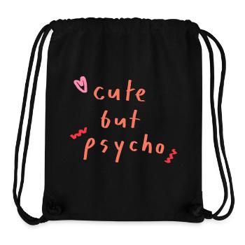 mignon mais psychopathe - Sac à cordon recyclé Stanley/Stella - noir - Devant
