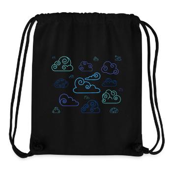 Neon Spiral Clouds - Stanley/Stella Recycled Gym Bag - black - Front