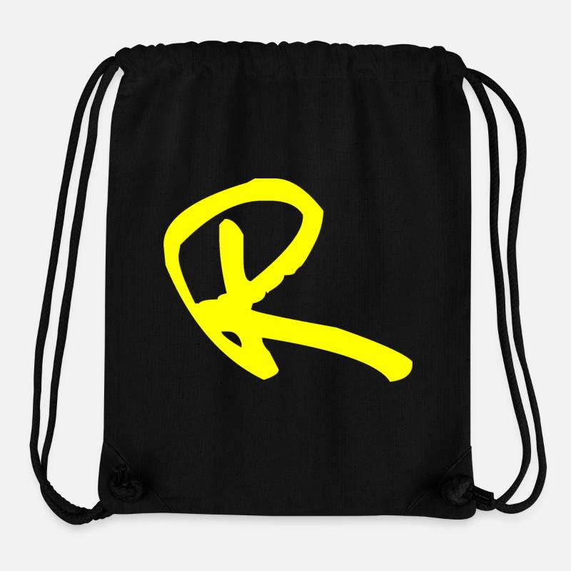 Buchstabe R - Stanley/Stella recycelter Gym Bag - Schwarz