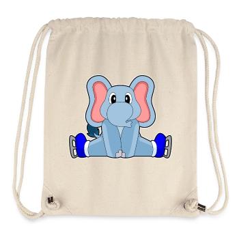 Patins à glace éléphant - Sac à cordon recyclé Stanley/Stella - blanc naturel - Devant