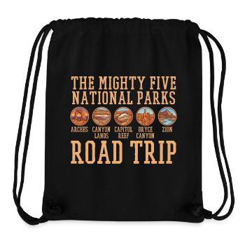 Utah Mighty Five 5 Nationalparks Trip  - Stanley/Stella recycelter Gym Bag - Schwarz - Vorne