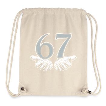 Funny 67 Meme Hands Gen Alpha Humor - Stanley/Stella Recycled Gym Bag - natural - Front