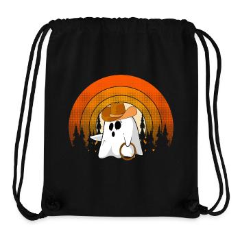 Howdy Cowboy Ghost Funny Halloween Retro Sunset - Stanley/Stella Recycled Gym Bag - black - Front