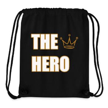 THE HERO – Bold & Powerful Statement Design - Stanley/Stella recycelter Gym Bag - Schwarz - Vorne