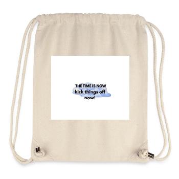 The Time Is Now Kickoff Motivator - Stanley/Stella Recycled Gym Bag - natural - Front