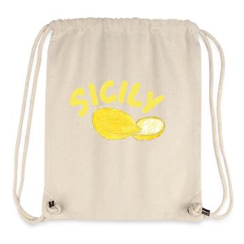 Sicily Lemons Illustration - Sicily - Stanley/Stella Recycled Gym Bag - natural - Front