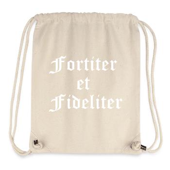 Fortiter et Fideliter Gothic - Stanley/Stella Recycled Gym Bag - natural - Front