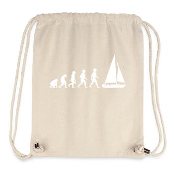 Evolution sailing sailboat sailing ship - Stanley/Stella Recycled Gym Bag - natural - Front