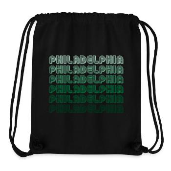 Philadelphia Typografie Gradient - Stanley/Stella recycelter Gym Bag - Schwarz - Vorne