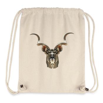 Kudu Antilope, afrikanische tierdesigns - Stanley/Stella recycelter Gym Bag - Naturweiß - Vorne