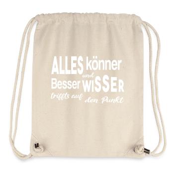 Besserwisser Alleskönner Klugscheißer - Stanley/Stella recycelter Gym Bag - Naturweiß - Vorne