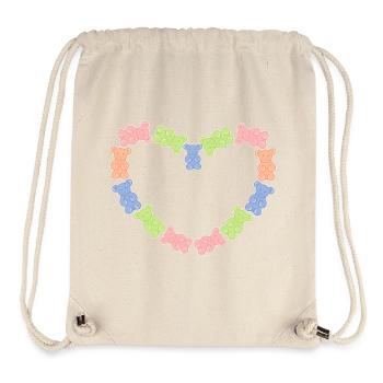Naschkatzen Süßigkeiten Herz Nachspeise Lecker - Stanley/Stella recycelter Gym Bag - Naturweiß - Vorne