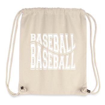 Baseball, Baseballsport, Baseball-Fan - Stanley/Stella recycelter Gym Bag - Naturweiß - Vorne